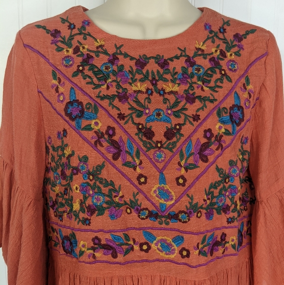 UMGEE Boho Bliss Embroidered Swing Dress Sz S - Picture 10 of 12